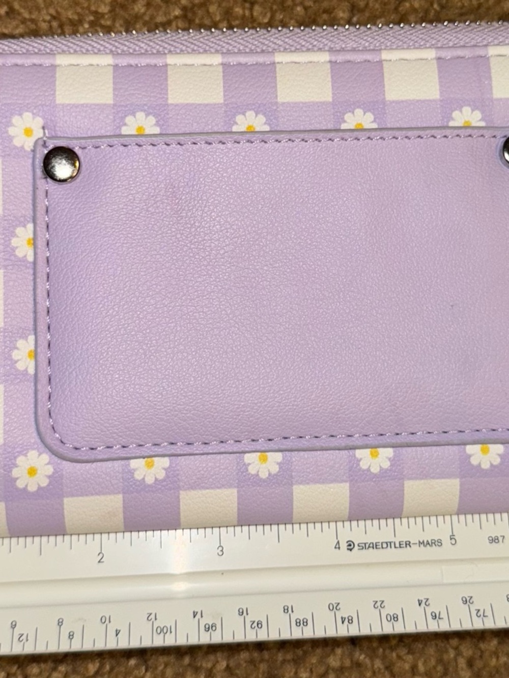 No Boundaries Lavender Daisy Checkbook Wallet
